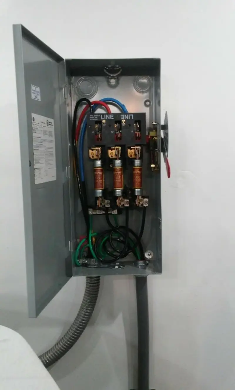 Three-phase disconnect switch installed for Electrical Wiring & Rewiring in Evergreen Park